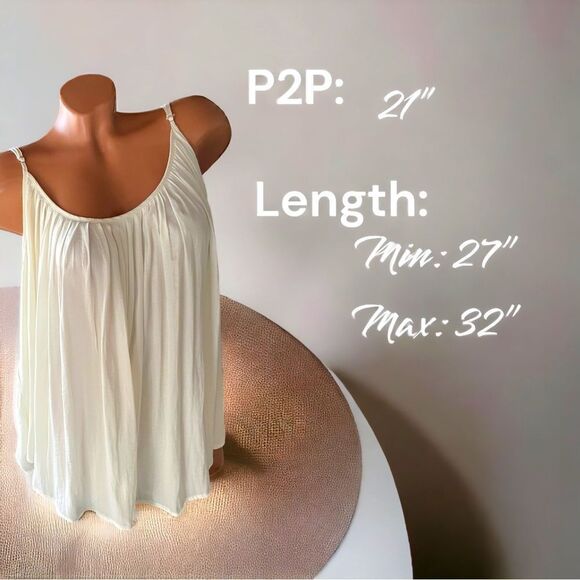 S❤️LD l GAP l Cream Blouse l Sleeveless l Adjustable straps l Plus, XXL l EUC - Picture 4 of 10
